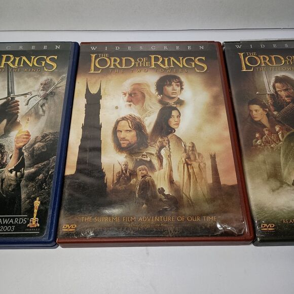 Lord of the Rings-Motion Picture Trilogy DVD 3 Movie Lot Two Towers Return King - Picture 10 of 16